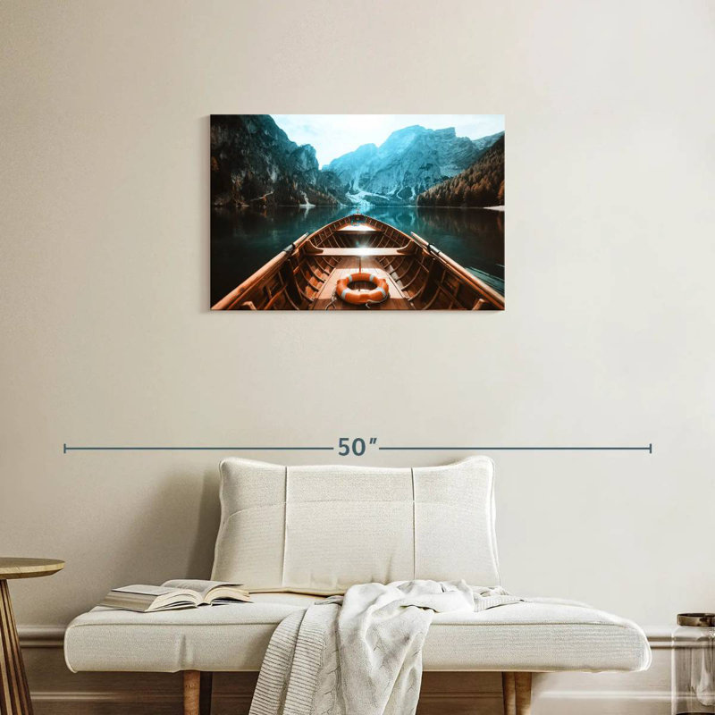 Mehar Lago Di Braies Boat, 20" H x 30" W