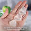 Hémalayen lueur selenite cristal pierre cœur, Selenite apaisant Spar Love 10 cm, blanc