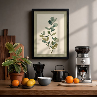 Study in Sage Botanical - Framed Print