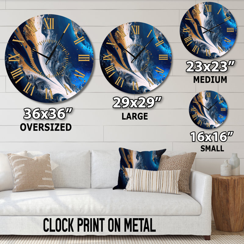 Horloge murale Ice Paint Splash III, Grand