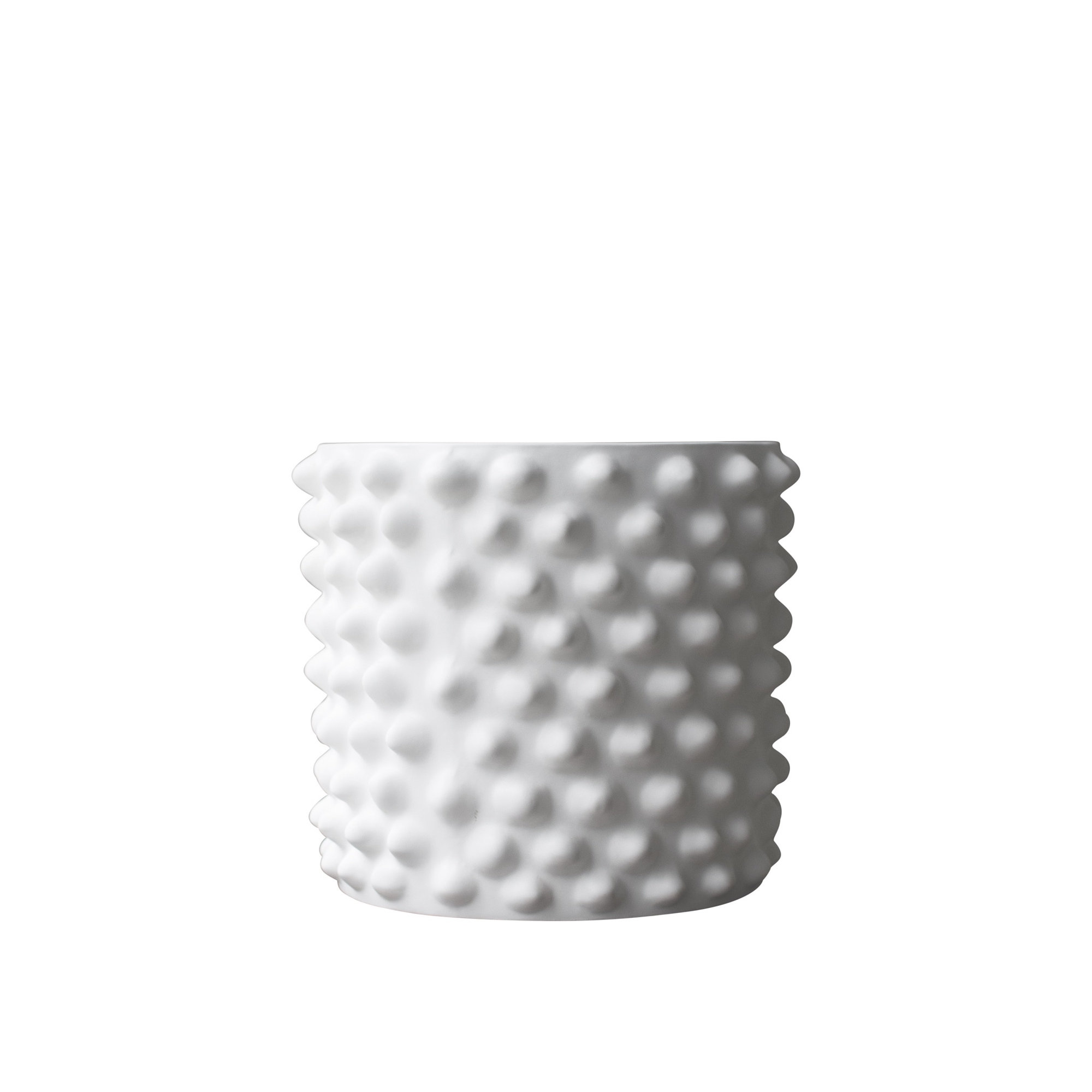 Genesta Ceramic Table Vase, 7.09" H x 8.27" W x 8.27" D, White