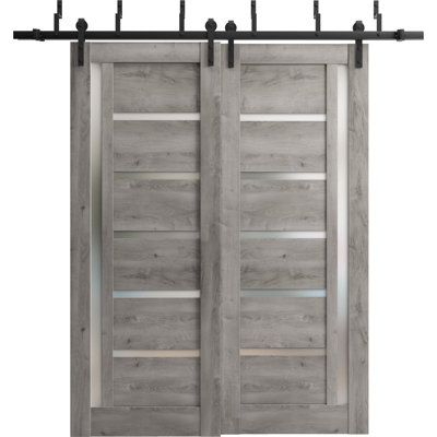 Panelled Wood Quadro Sliding Closet Doors