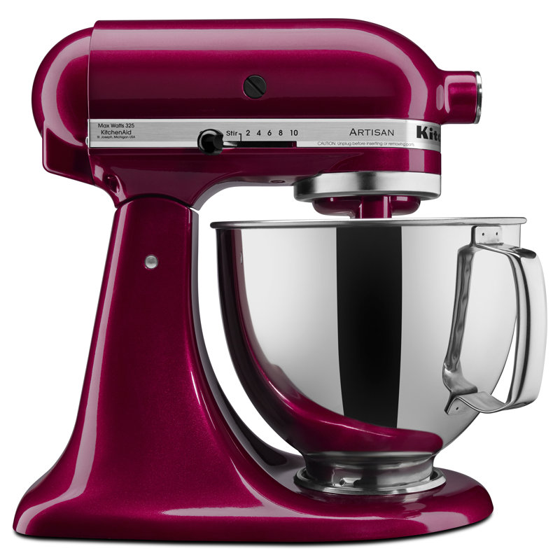 Batteur sur socle à tête inclinable de 5 pte Artisan® de KitchenAid®, Bordeaux