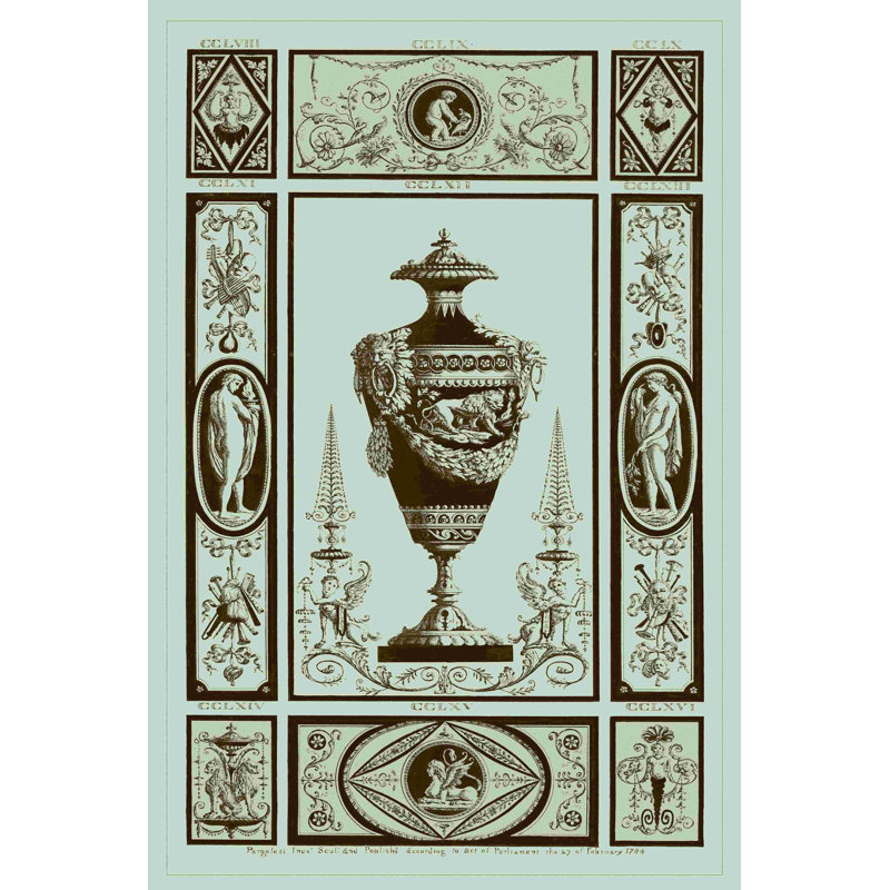 Urnes Pergolesi au céladon II, H 18 po x l 12 po