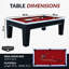 Table de billard très résistante 7,5 pi Hathaway Mirage