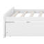 Lit plateforme simple avec rangement, bois d'hévéa massif, lit de jour avec tiroirs de rangement, cadre de lit d'angle, support à lattes en bois-611483611