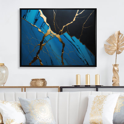«Abstract Geode Blue II», reproduction sur toile
