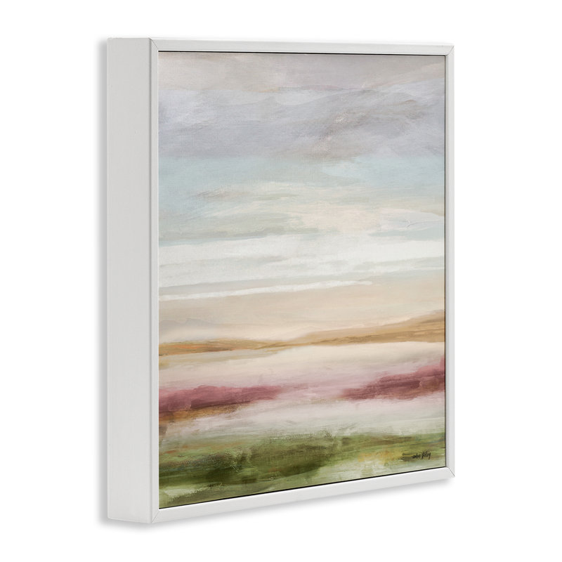 Estampe numérique de paysage pastel pastel, design par Amber Sterling, H 17 po x l 17 po