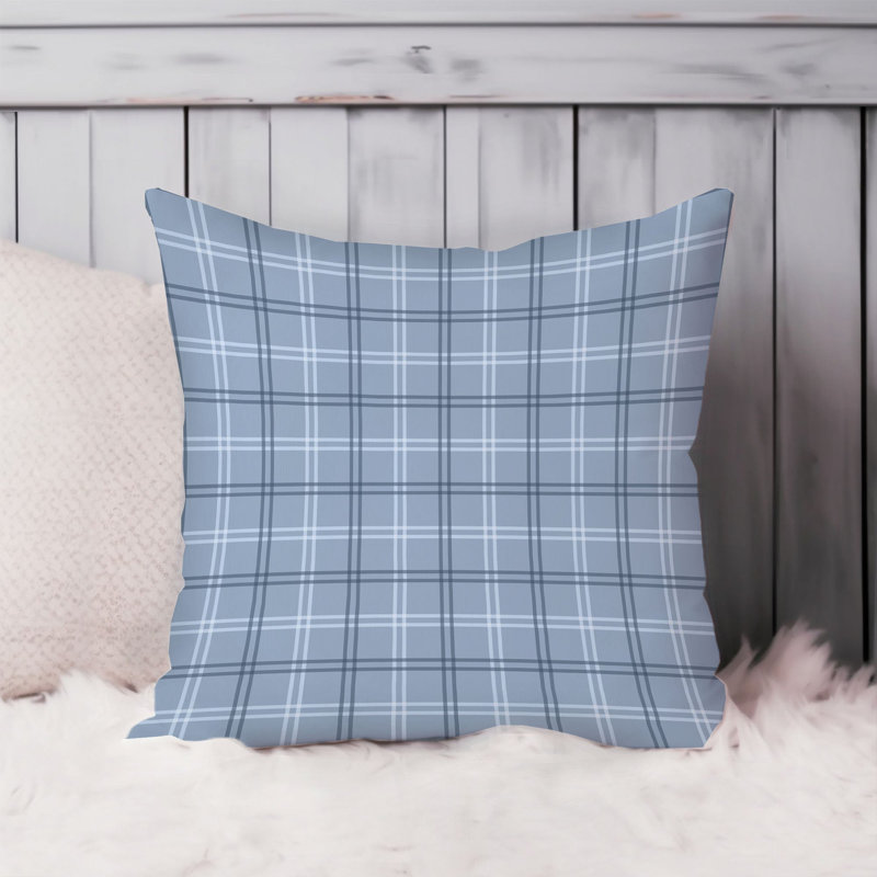 Blue Plaid I Modern, 18"H x 18"W
