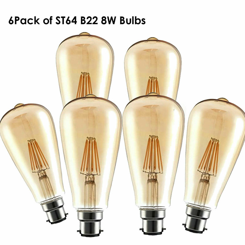 Bardem Dimmable LED Light Bulb Amber, 8W