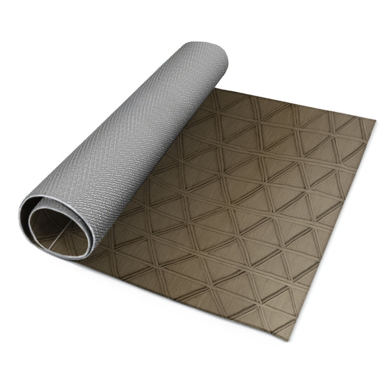 Tapis brun intérieur et extérieur Trellis, Rectangle 9 pi x 12 pi