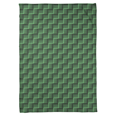 Couverture polaire à rayures classic basketweave