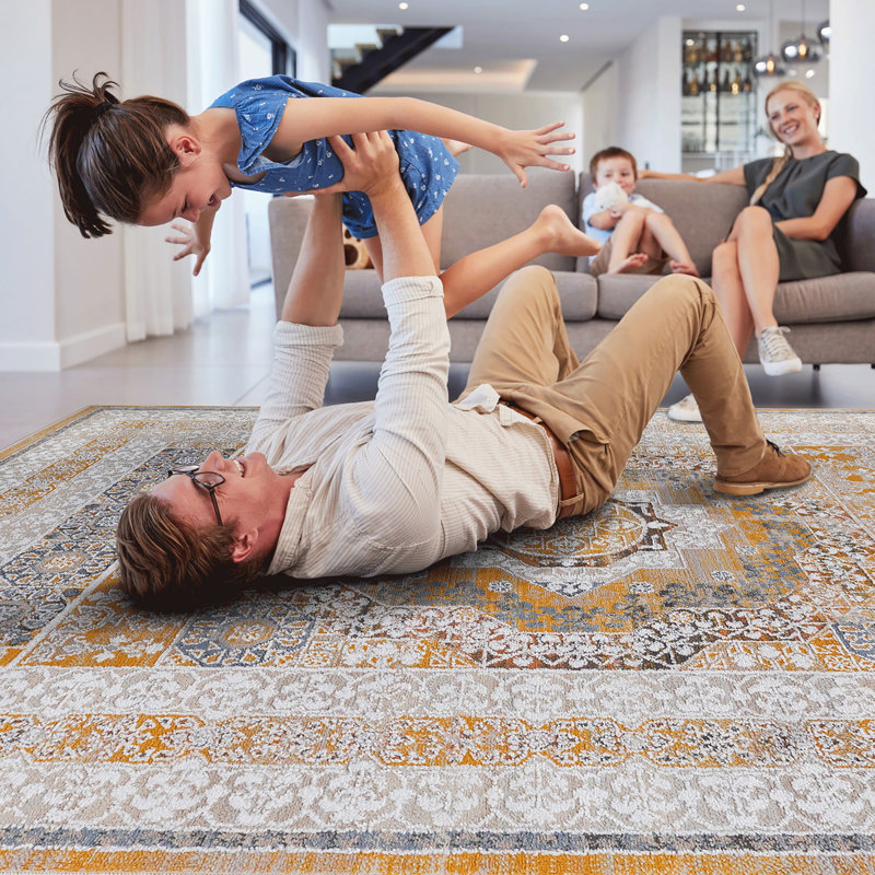 Lint-free, stylish, stain-resistant area rug, Rectangle 2' x 3'