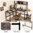 L-Shaped Metal Base Computer Desk-75185449