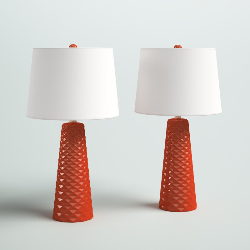 Aria Ceramic Lamp, Orange