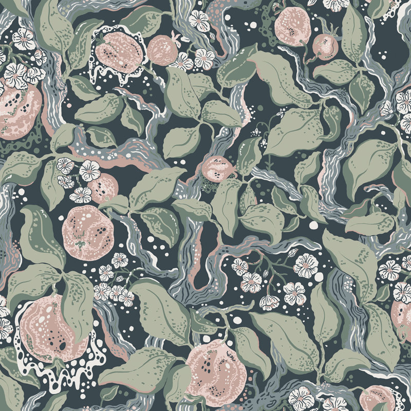 Fagring Matte Wallpaper Roll, Blue