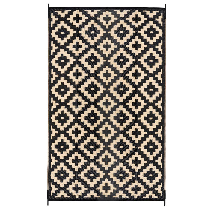 Modern Geometric Design Reversible Outdoor Rug, Rectangle 6' x 9'