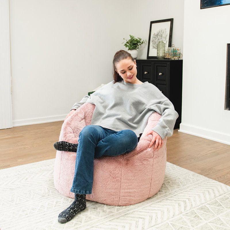 Standard Bean Bag Chair, Mauve Plushie, Milano