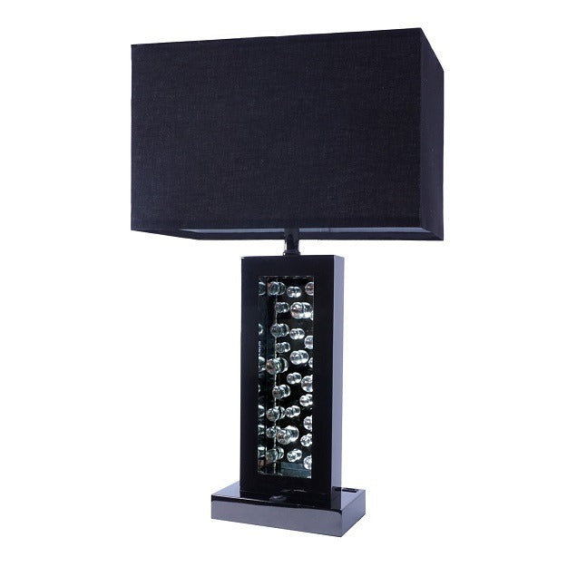 Lampe de table noire Monica, Black, Noir