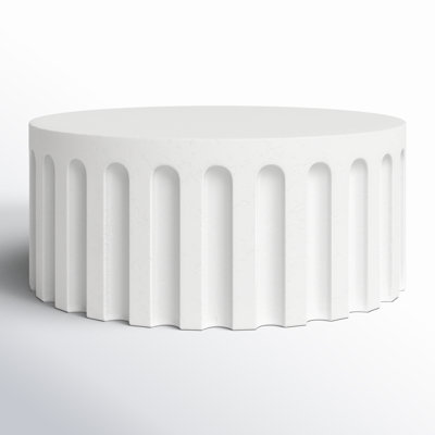 Partlow Round Concrete Outdoor Coffee Table