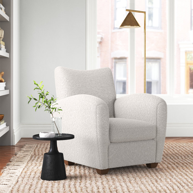 Chaise d'appoint Gloriette, naturel, Polyester blanc