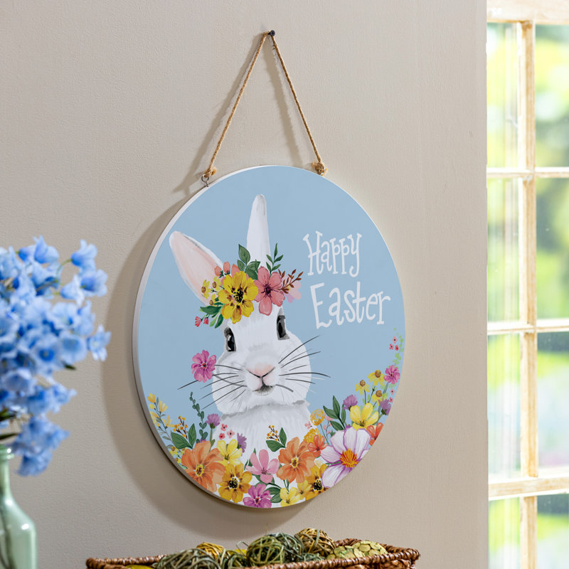 Décoration de porte Bunny Blooms