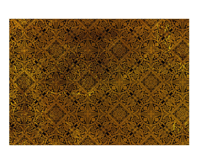 Celtic Treasure Wallpaper Mural, 350 cm x 245 cm, Gold