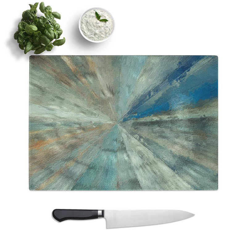 Tempered Glass Pinpoint Chopping Board, 39 cm W x 28.5 cm L