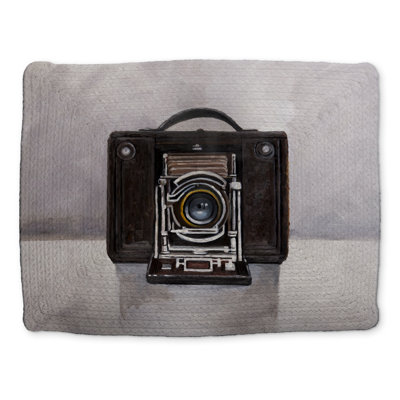 Vintage Old Camera Braided Polyester Placemat | Home Decor