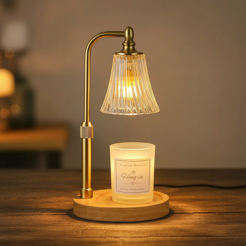Candle Warmer Lamp With Timer & Dimmable Light, Adjustable Height Wax Melter For Jar Candles, Home Office Bedroom Decor