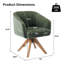 Chenille Upholstered Swivel Chair-1215111009