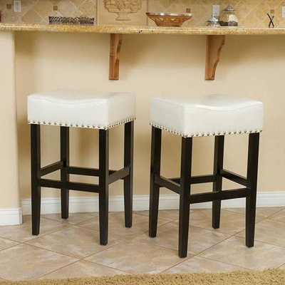 Backless Leather Counter Bar Stools