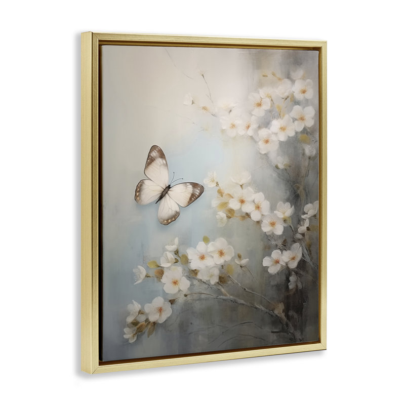  «Spring Spring» par Arlington Prints, H 21 po x l 17 po, Cadre flottant métallique doré