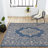 Galon Filigree Blue/Beige Indoor/Outdoor Rug-2140532241