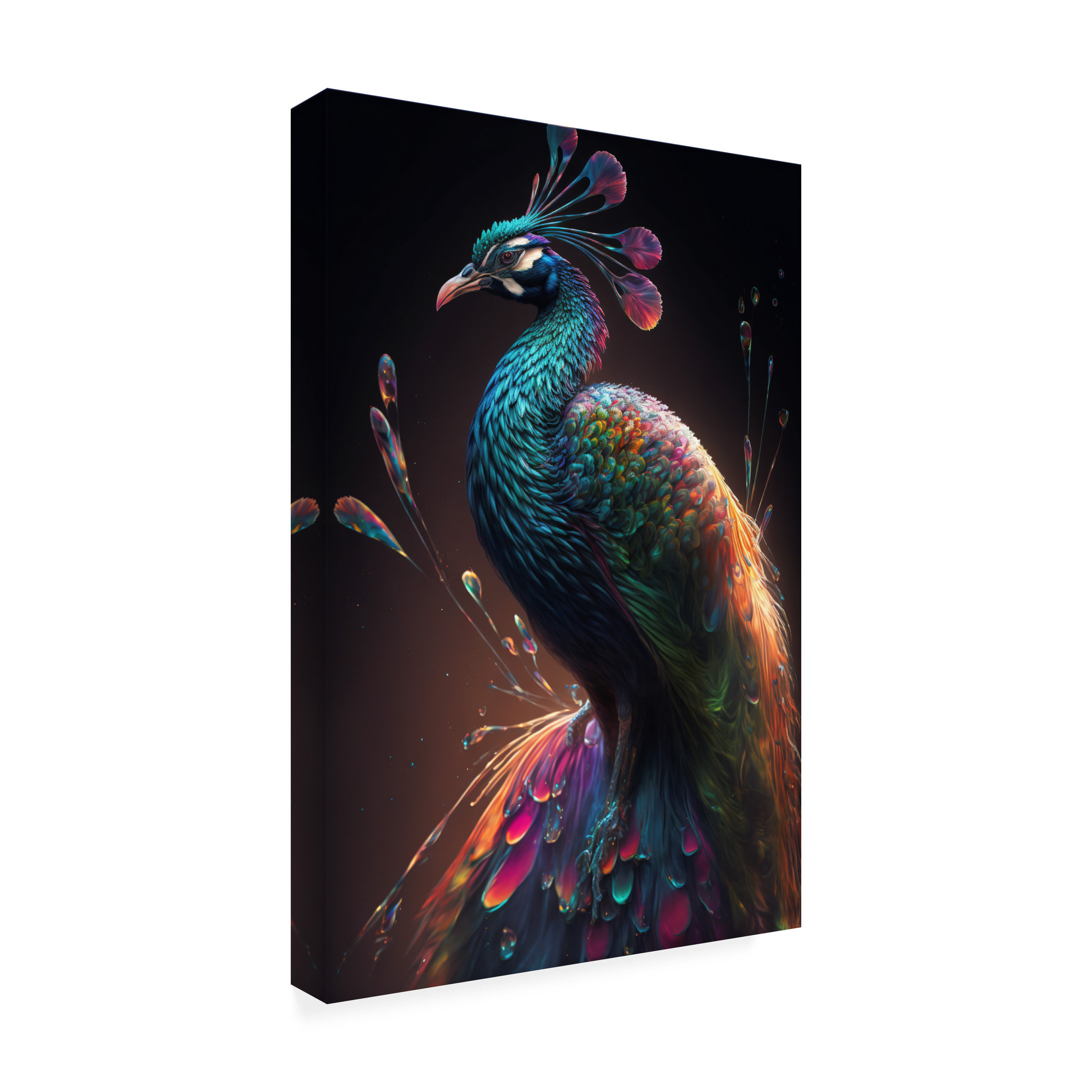 Bungalow Rose Proud Peacocks 29 On Canvas by Ray Heere Print | Wayfair