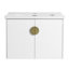 Meuble-lavabo à fermeture en douceur 28 po avec lavabo, pour petite salle de bain