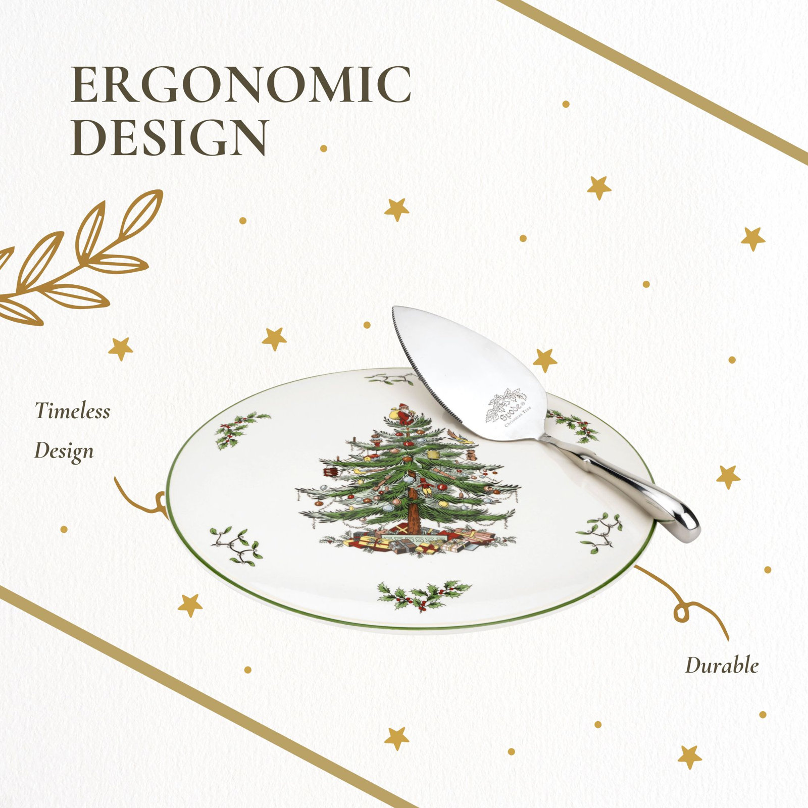 Christmas Tree Cake Server