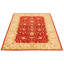 Tapis décoratif en laine noué à la main de conception unique 6 pi x 8 pi 8 po « New Age » rouge/Ivoire
