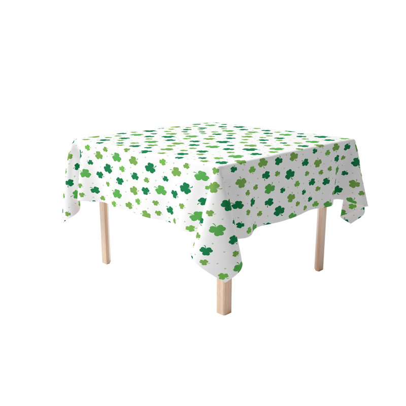 Caius Tossed Shamrocks Tablecloth