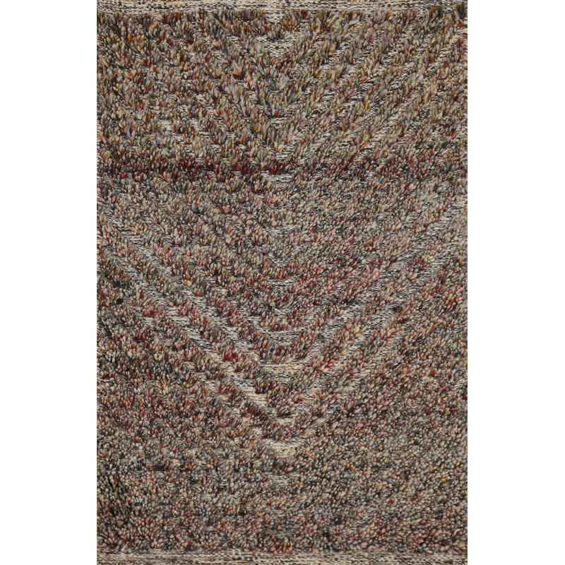 Chevron Style Wool Moroccan Oriental Accent Rug 2x3