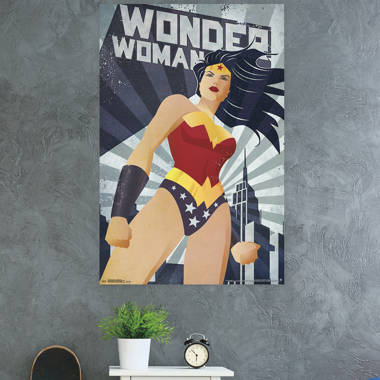 Trends International DC Comics Movie Wonder Woman 1984 - Pose Framed Wall  Poster Prints White Framed Version 22.375 x 34