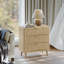 Ensemble de 2 tables de chevet cannelées de grande taille (31,5 po), 3 tiroirs, en bois, dimensions : 74,5 cm (29,35 po) H x 80 cm (31,5 po) L x 40 cm (15,75 po) P-1521162137-1521428796