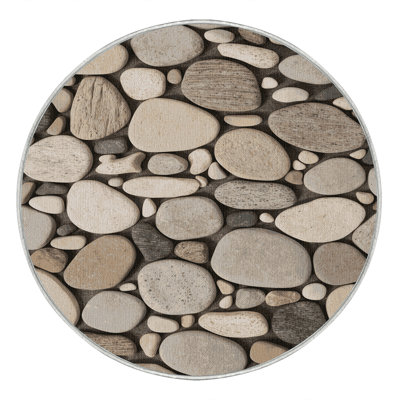 Washable Beach Pebble Plus Coastal Area Rug