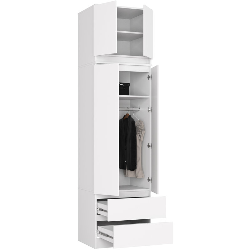 Sonjay 4 Door Manufactured Wood Wardrobe