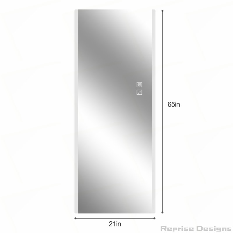 Wall Mounted Full Length Floor Mirror LED Whole Body Mirror