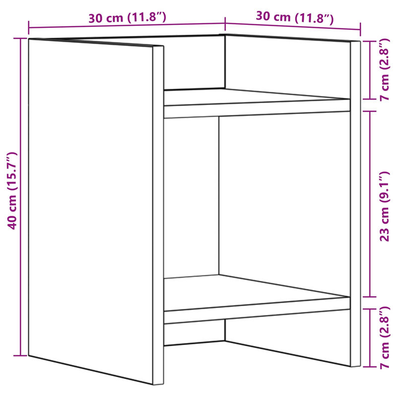 2 Tier Plant Stand Set of 2, 40cm H x 30cm W x 30cm D, White
