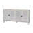  4-Door Shutter Cabinet - Rustic Whitewashed Sideboard with Adjustable Shelves | Entryway, Living Room & Dining Storage | Easy Assembly MDF & Fir Wood-135503675