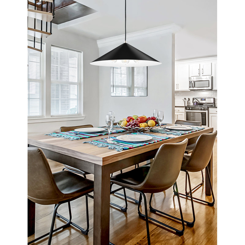 Conos Cone 3-Light Pendant - 24"L x 24"W, Matte Black