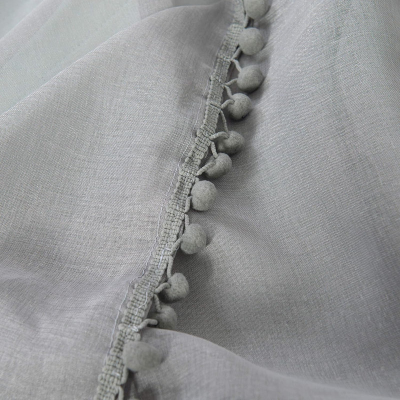 Paire de rideaux filtrant la lumière en polyester Aeian, Gris, L 40 po x L 84 po