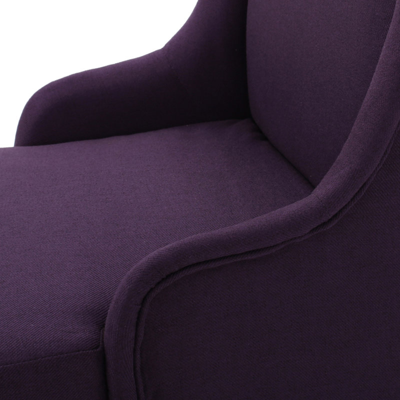 Chaise d'appoint rembourrée en tissu, Prune